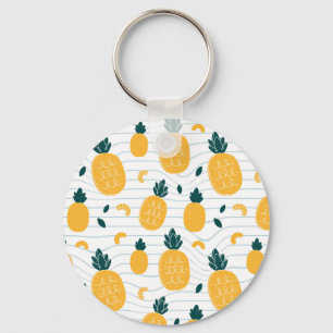 Chaveiro Beleza do abacaxi: padrão desenhado à mão