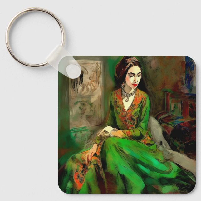 Chaveiro Beleza em Verde (Frente)