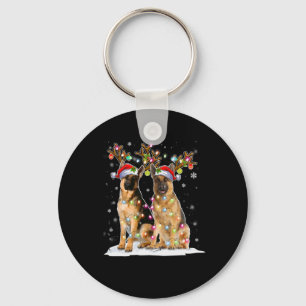 Chaveiro Belga Malinois Reindeer Hat Papais noeis