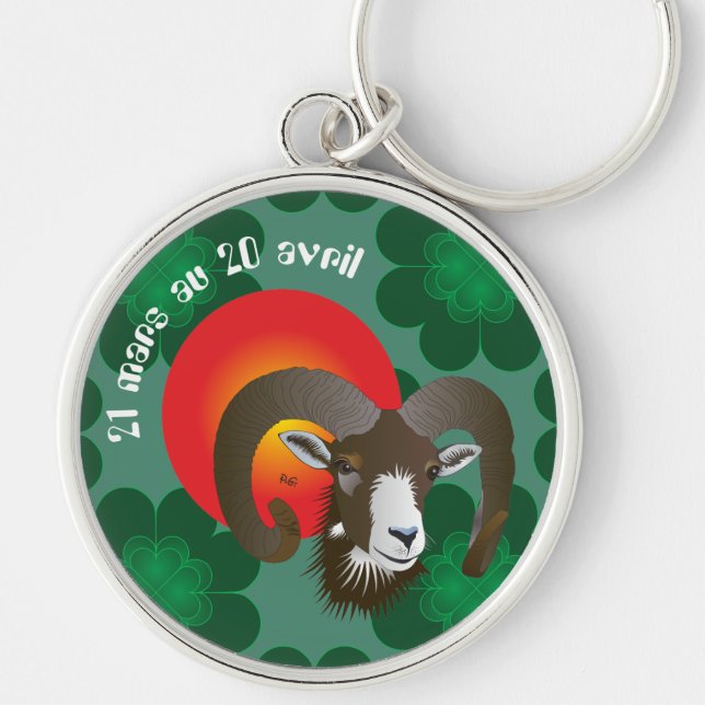 Chaveiro Bélier 21 mars au 20 avril Porte-clés (Frente)