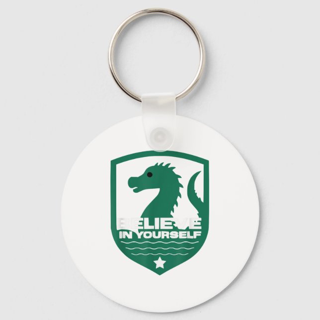 Chaveiro Believe In Yourself Funny Motivational Loch Ness M (Frente)