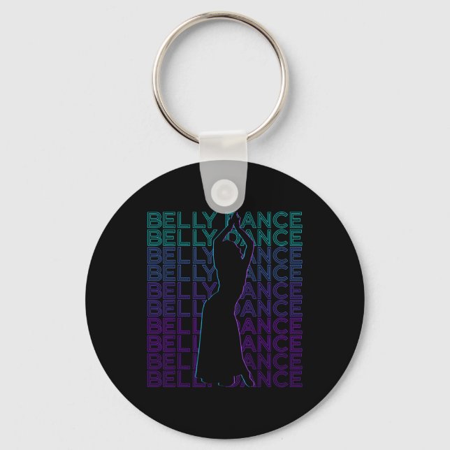 Chaveiro Belly Dance Belly Dancer Retro Belly Dançando (Frente)