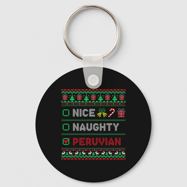 Chaveiro Belo Checklist de Natal peruano peruano Peru (Frente)