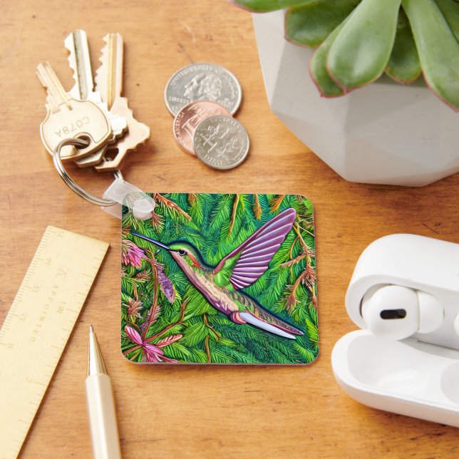 Chaveiro Belo Chique Pequeno Hummingbird. (Mesa)