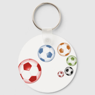 Chaveiro Belo conjunto de bolas de futebol
