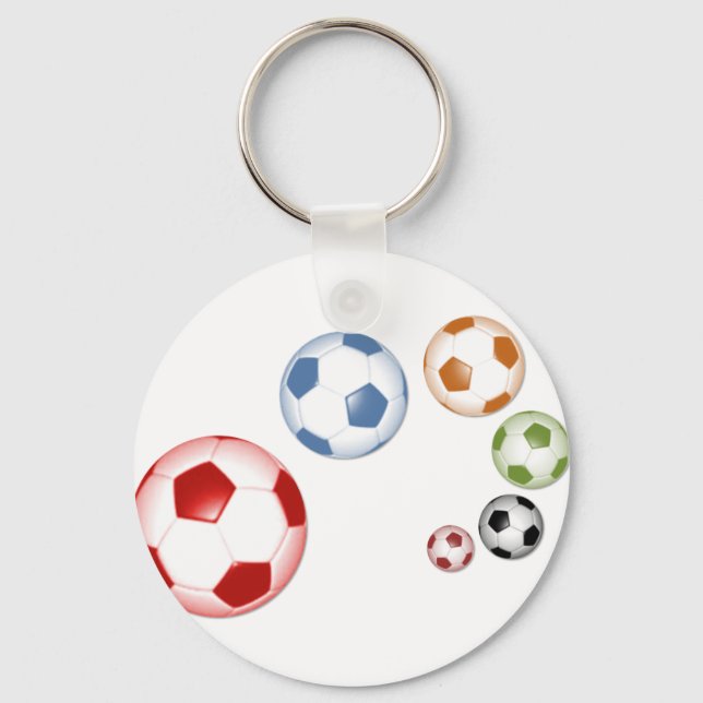 Chaveiro Belo conjunto de bolas de futebol (Frente)
