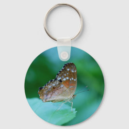 Chaveiro Belo Danaus Plexippus Butterfly em Folha.