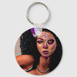 Chaveiro Belo Dia da Mulher Negra-Africana de Arte Morta