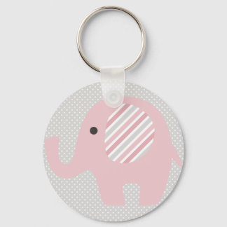 Chaveiro Belo Elefante de Bebê a Rosa