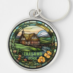 Chaveiro Belo Faux Stainir Glass Irlanda Souvenir