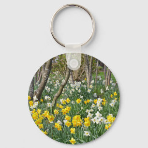 Chaveiro Belo jardim de primavera daffodilo