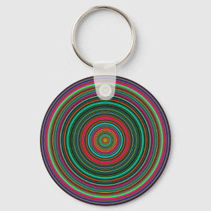 Chaveiro Belo Padrão Circular Colorido