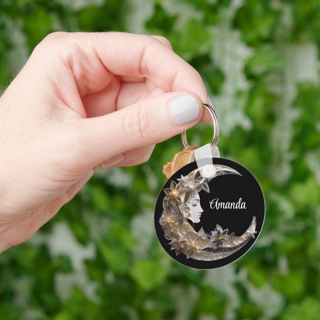 Chaveiro Belo rosto na lua (Mão)