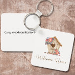 Chaveiro Bem-vindo ao Home Realtor Personalizado<br><div class="desc">Bem-vindo ao Home Realtor Personalizado Chaveiro para felicitar seus clientes por sua nova casa. Na parte traseira do chaveiro, personalize seu nome/nome do Realtor como seu próprio nome. Você sempre pode adicionar o logotipo da sua empresa, seu contato e seus próprios textos. Um novo presente perfeito para o chaveiro de...</div>