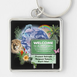 Chaveiro Bem-vindo ao Planeta Terra