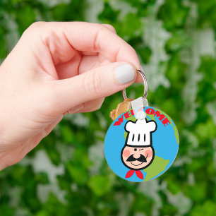 Chaveiro Bem-vindo Chef Cute Cartoon Cook