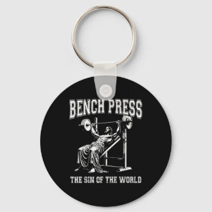 Chaveiro Bench Pressione O Pinto Do Mundo Engraçado Jesus G