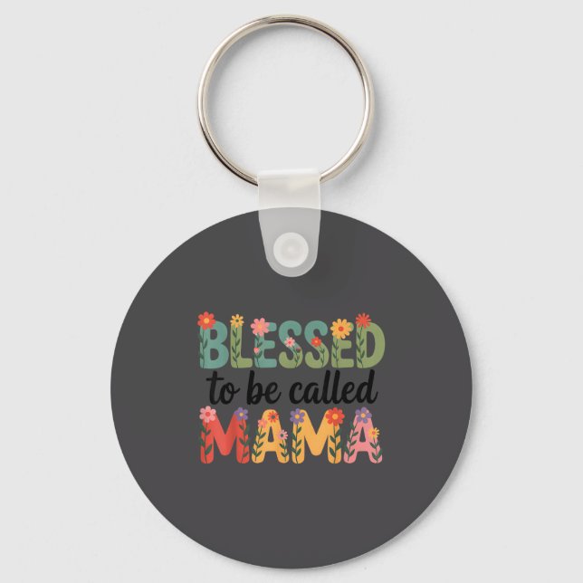 Chaveiro Bendita por ser chamada de Mamãe Floral Dizer sobr (Frente)