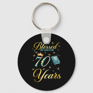 Chaveiro Bendito Por Deus Por 70 Anos De Aniversário Cristã