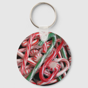 Chaveiro Bengalas e Peppermints Natal Feriado