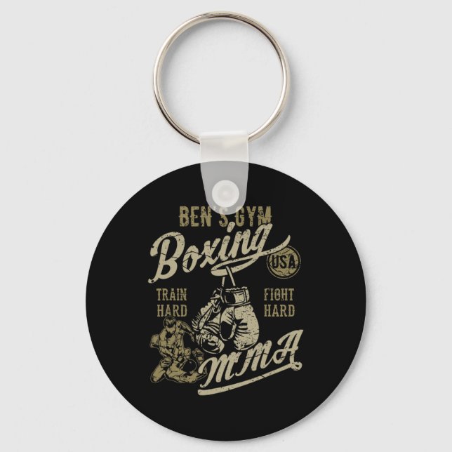 Chaveiro Ben's Gym Boxing Mma Retro Design pelo nome Ben (Frente)