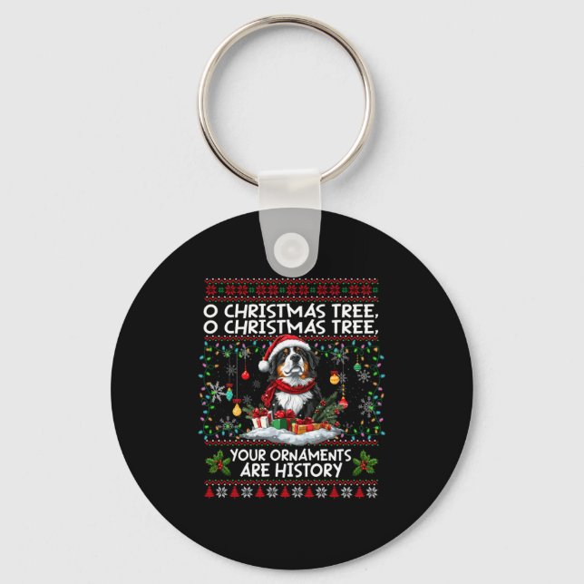 Chaveiro Bernese Mountain Dog Christmas Tree Decorations Do (Frente)