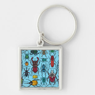 Chaveiro Besouros em azul