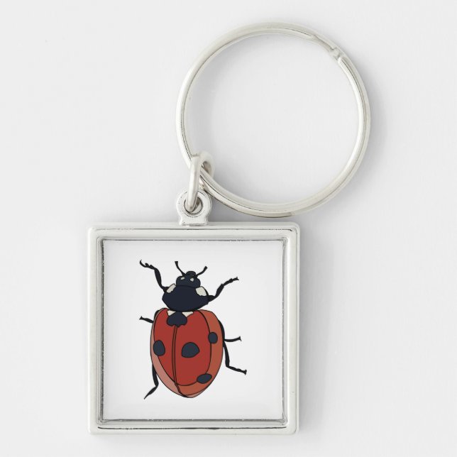Chaveiro Besouros Insetam Besouros Ladybug (Frente)