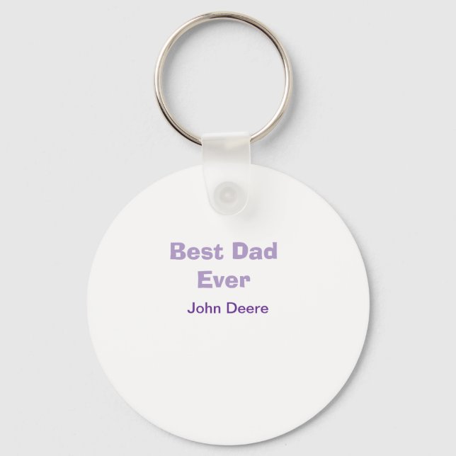 Chaveiro Best dad ever happy father's day name purplesimple (Frente)