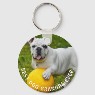 Chaveiro Best Dog Grandpa Ever Custom Photo