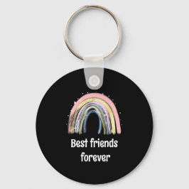 Chaveiro Best friends forever gold rainbow stars 