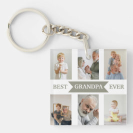Chaveiro Best Grandpa Ever | Custom Photos Keychain