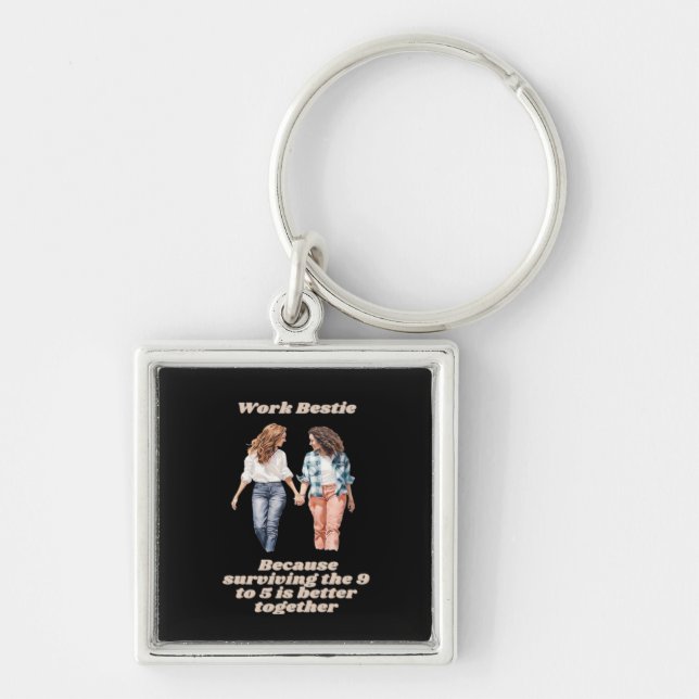 Chaveiro Besties de Trabalho - Colaborador de Ajuda Emocion (Frente)