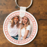 Chaveiro Besties para sempre Foto personalizada simples e m<br><div class="desc">Este design simples e moderno é composto por tipografia de serifa e adiciona uma foto personalizada.</div>