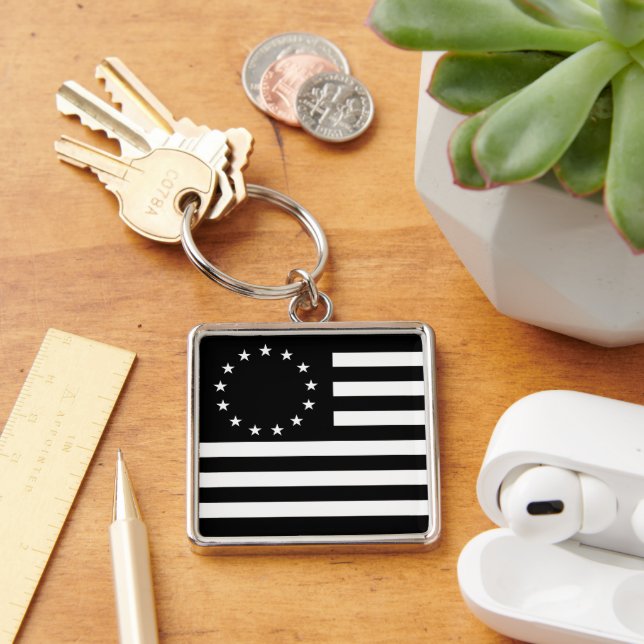 Chaveiro Betsy Ross Flag Blackout: Círculo de Estrelas Amer (Mesa)