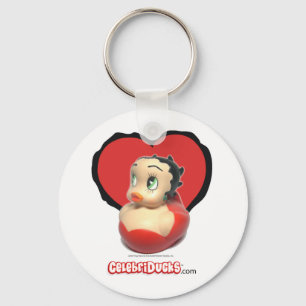 Chaveiro Betty Boop - Corrente-Chave de Pato de Borracha