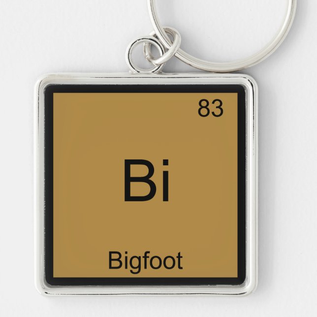 Chaveiro Bi - Símbolo de Elemento de Química Engraçado Bigf (Frente)