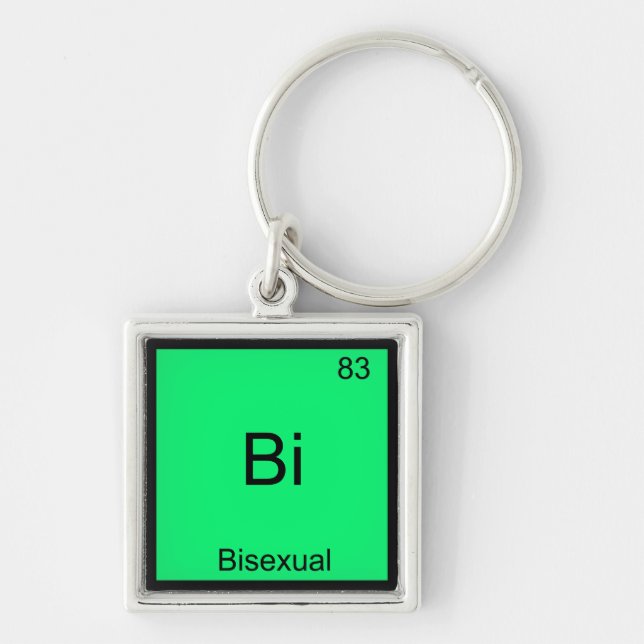 Chaveiro Bi - Símbolo de Elemento Químico Bissexual Engraça (Frente)