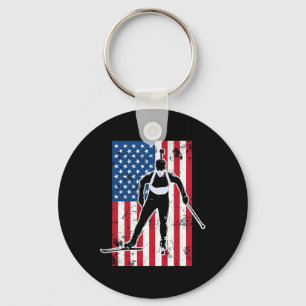 Chaveiro Biathlon American Flag 2 Usa Gift - Equipe de Biat