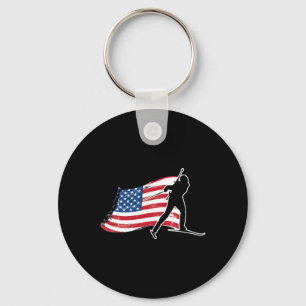Chaveiro Biathlon American Flag Usa Gift - Equipe de Biathl