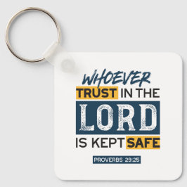 Chaveiro Bible Quote Art - Proverbs 29:25 Trust in God