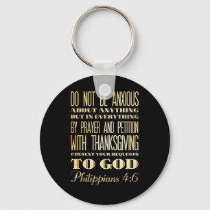 Chaveiro Bíblia escritural cristã - 4:6 dos Philippians