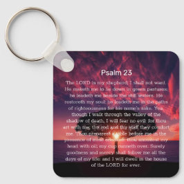 Chaveiro Bíblia Salm 23 Verso Árvore Sunset