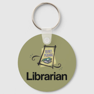 Chaveiro Biblioteca Engraçado Quiet Please Library Gift