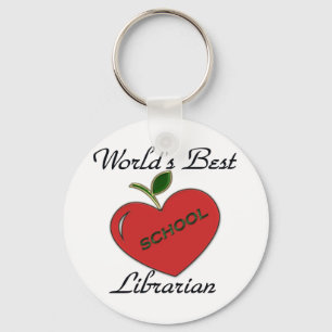 Chaveiro Bibliotecário de escola do mundo o melhor