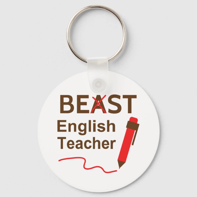 Chaveiro Bicho Engraçado ou Melhor Professor de Inglês (Frente)
