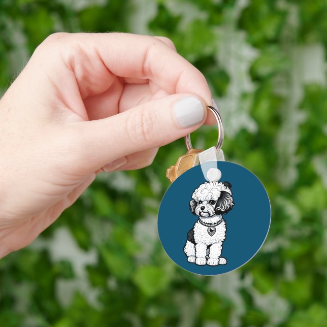 Chaveiro Bichon Frise (Mão)