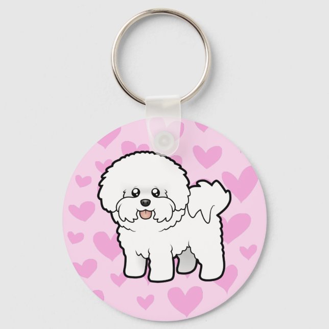 Chaveiro Bichon Frise Love (Frente)