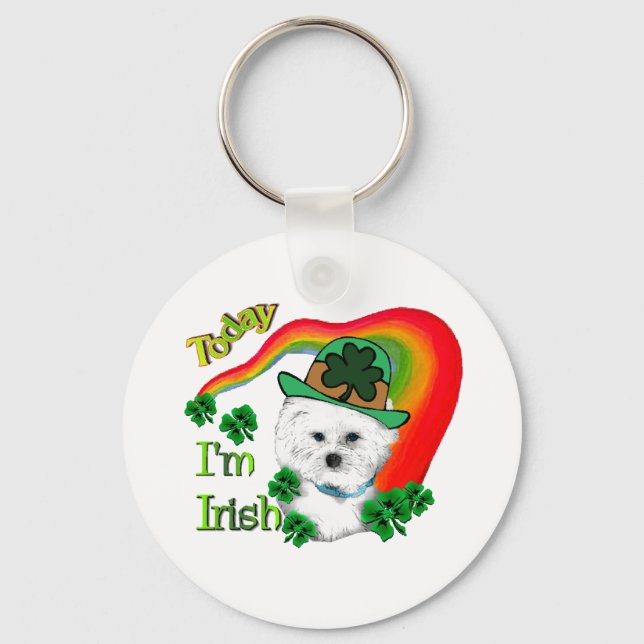 Chaveiro Bichon Frise St Patricks (Frente)