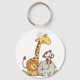 Chaveiro Bichos De Cartoon Bonitos - Girafa, Leão E Macaco